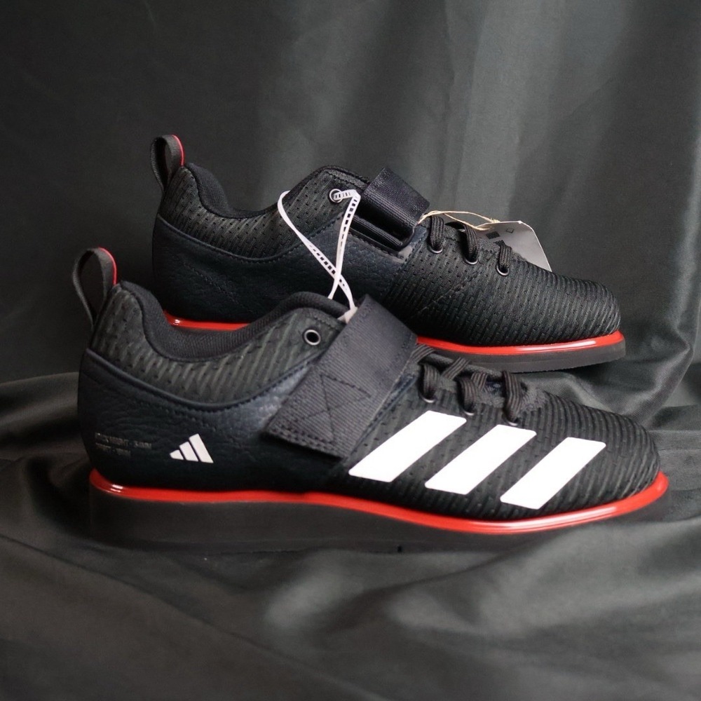Adidas Powerlift 5 IH8238 Black Pure Ruby Weightlifting Shoes Mens Sz 4.5 - Picture 5 of 9